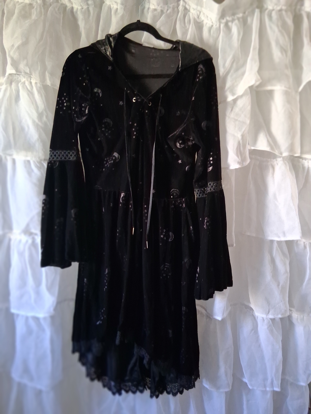 Velvet Witchy Hooded Dress